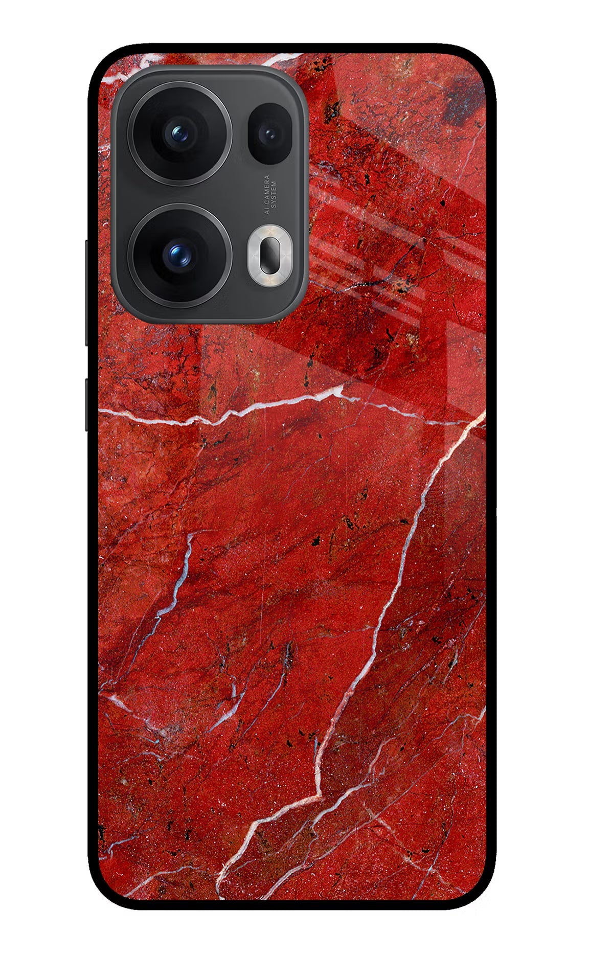 Red Marble Design Oppo Reno13 Pro 5G Back Cover