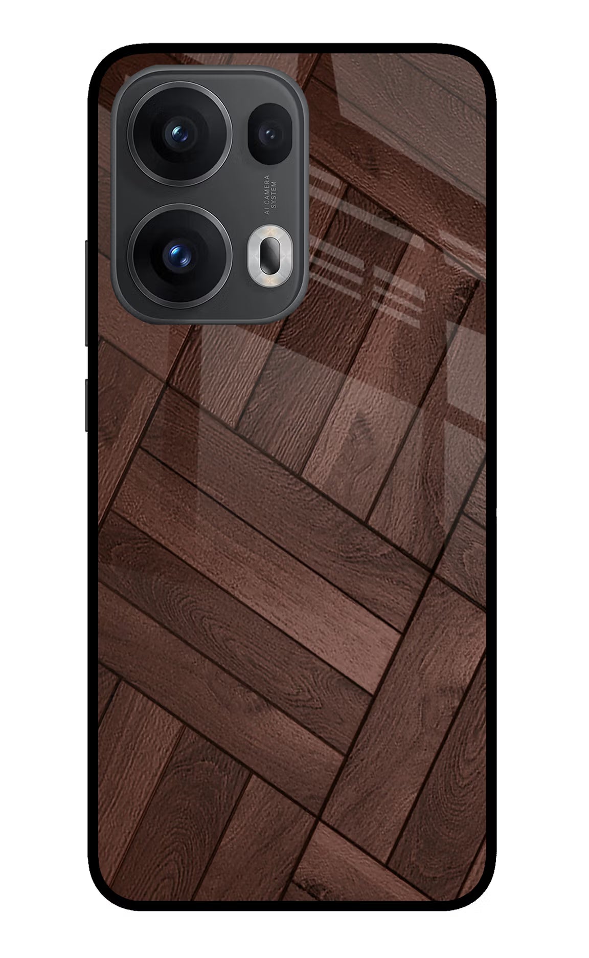 Wooden Texture Design Oppo Reno13 Pro 5G Glass Case