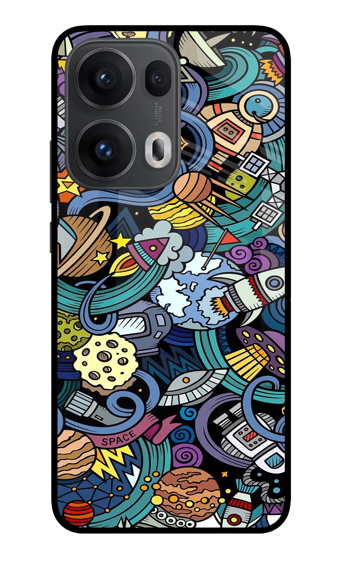 Space Abstract Oppo Reno13 Pro 5G Back Cover