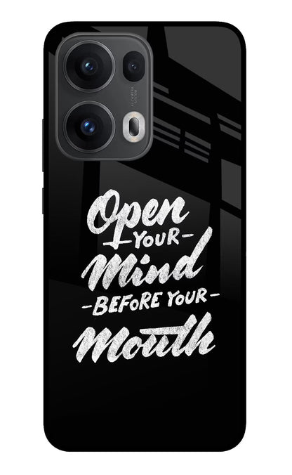 Open Your Mind Before Your Mouth Oppo Reno13 Pro 5G Back Cover