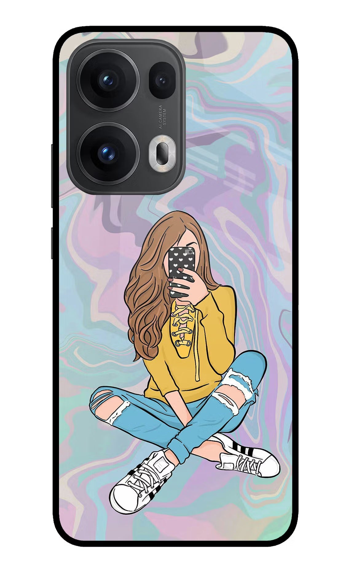 Selfie Girl Oppo Reno13 Pro 5G Back Cover