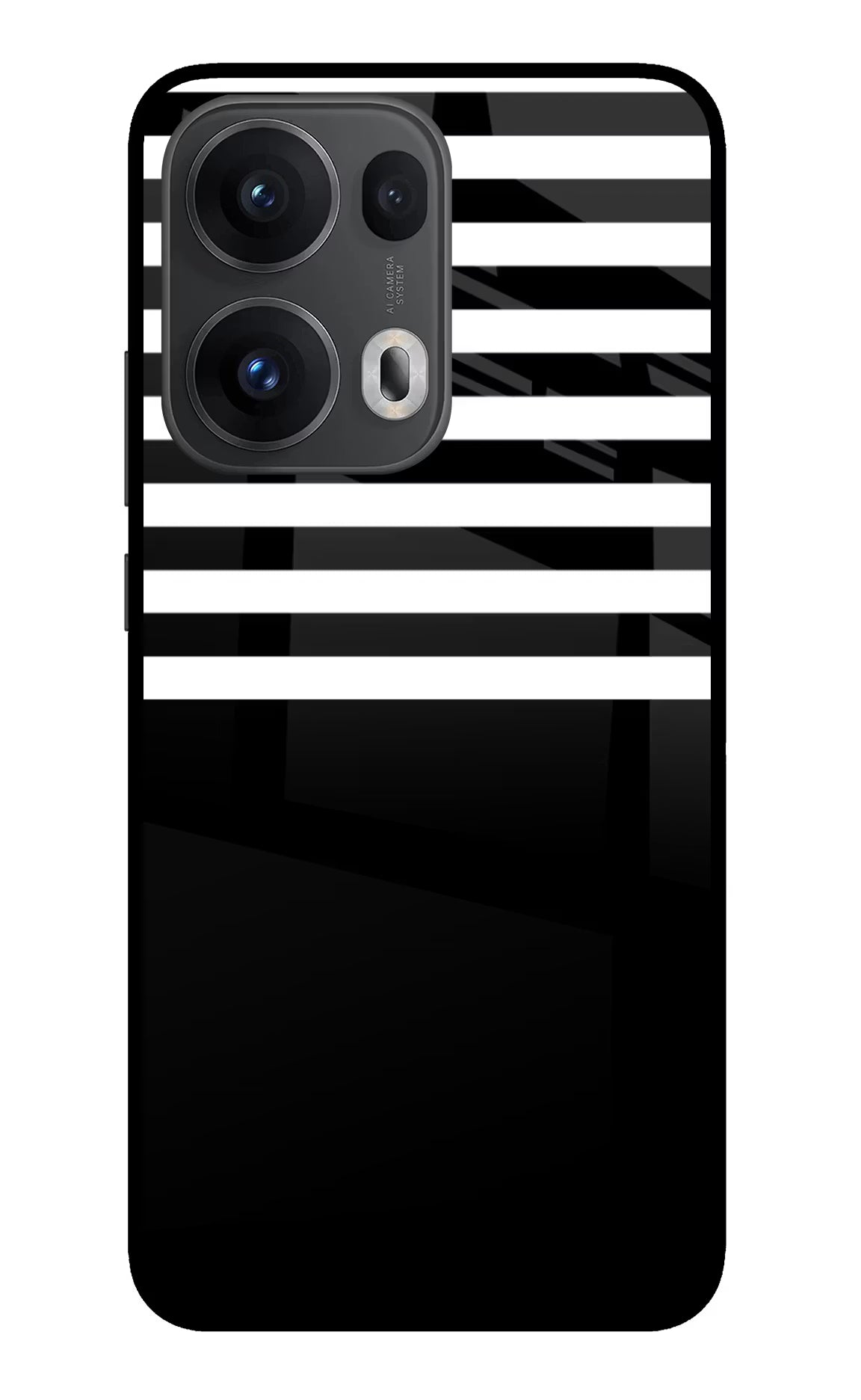 Black and White Print Oppo Reno13 Pro 5G Back Cover