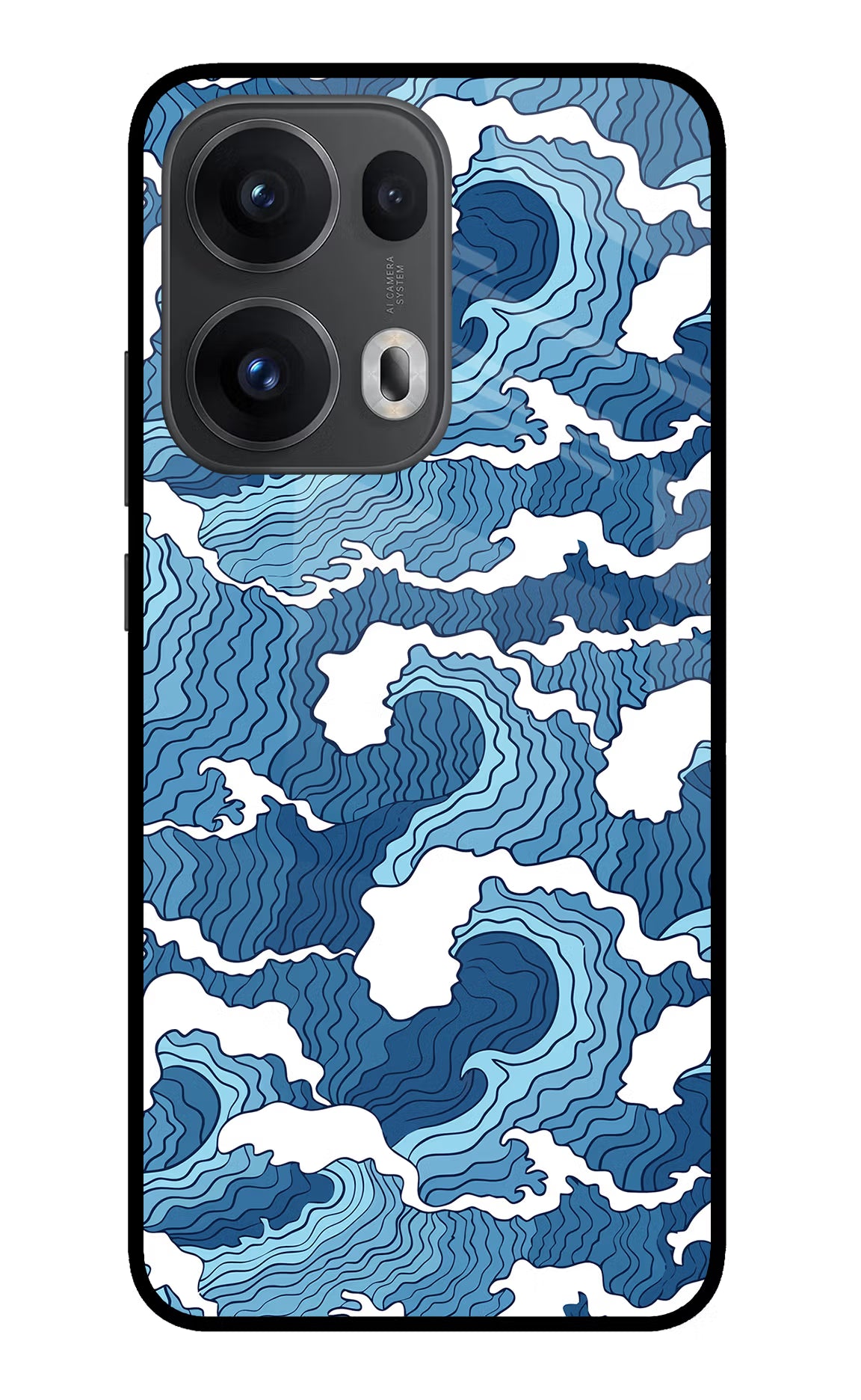 Blue Waves Oppo Reno13 Pro 5G Back Cover