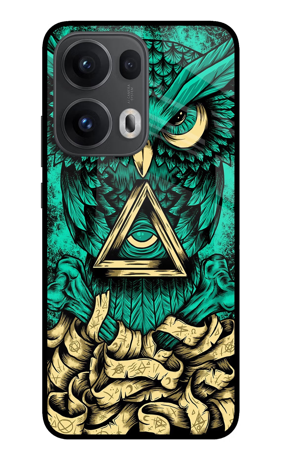 Green Owl Oppo Reno13 Pro 5G Glass Case