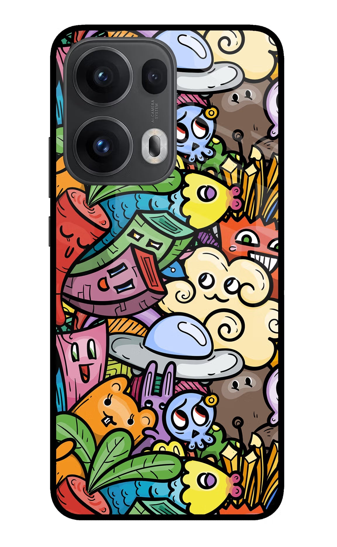 Veggie Doodle Oppo Reno13 Pro 5G Back Cover