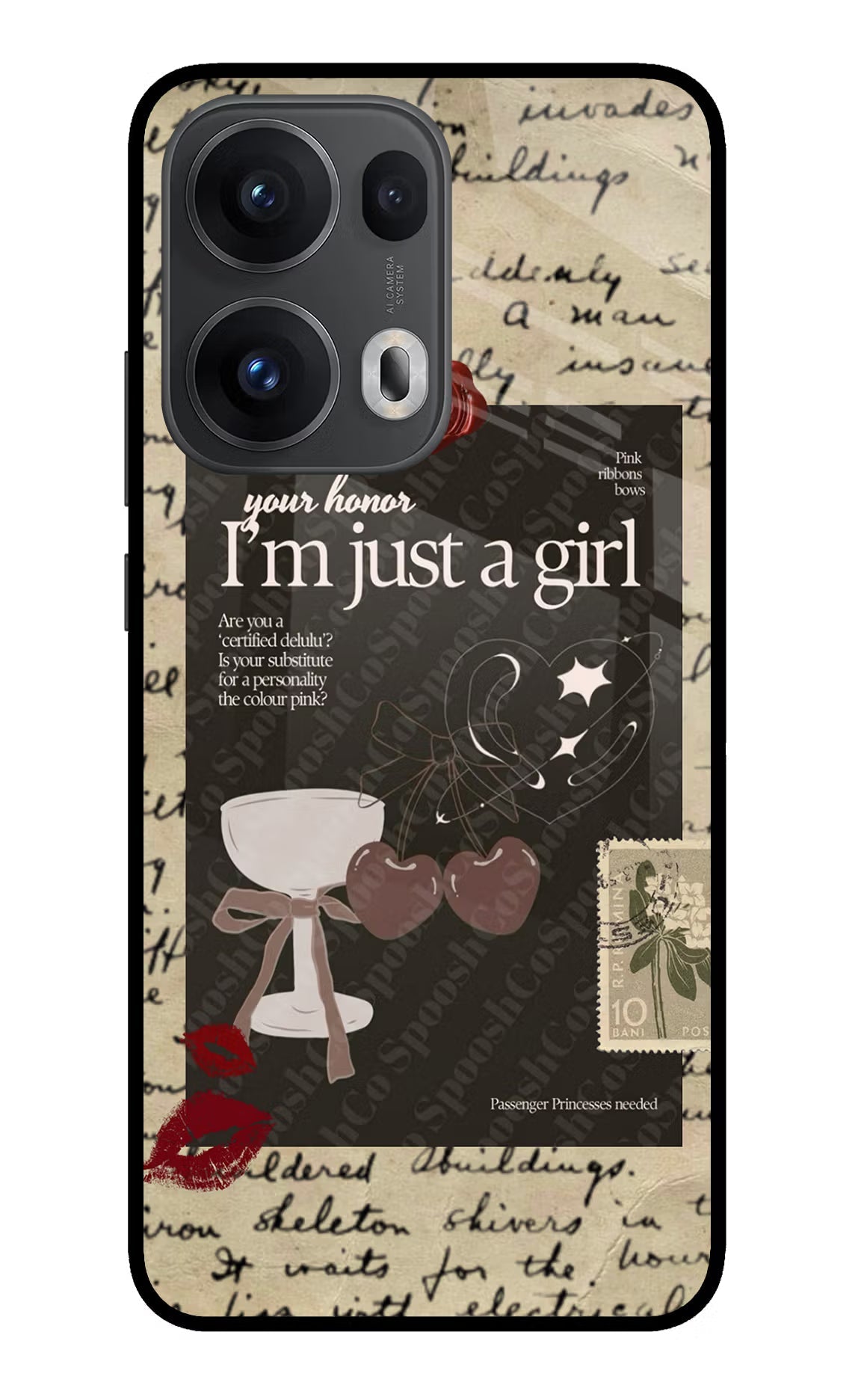 I am just a girl Oppo Reno13 Pro 5G Glass Case