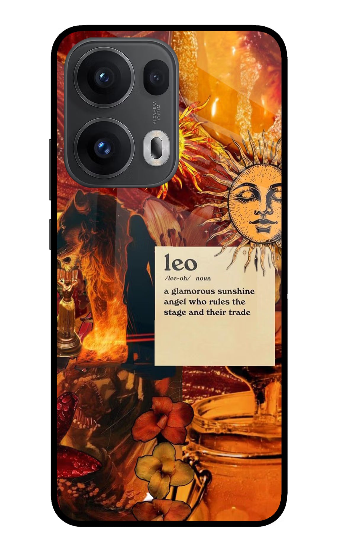 Leo Zodiac Oppo Reno13 Pro 5G Glass Case