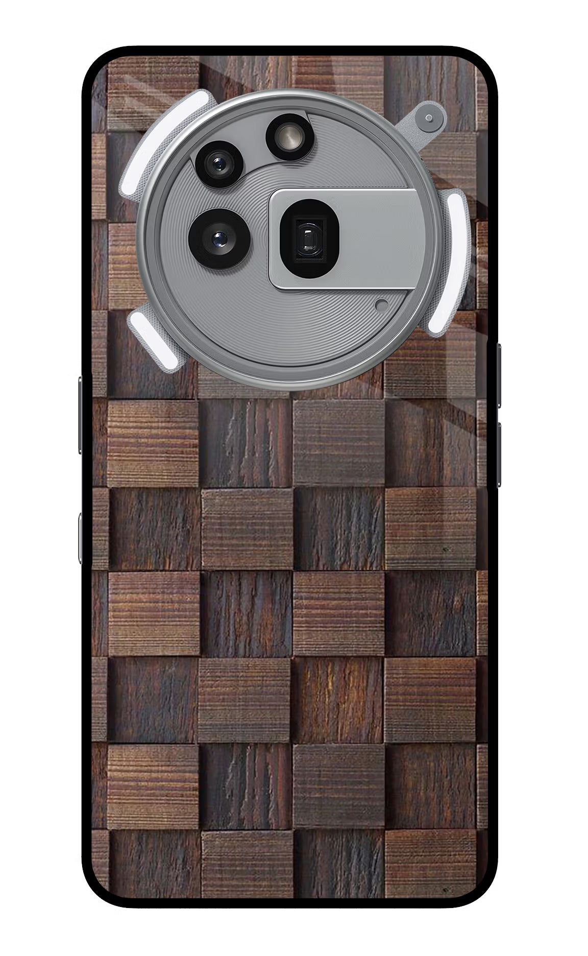 Wooden Cube Design Nothing Phone 3a Pro Back Cover