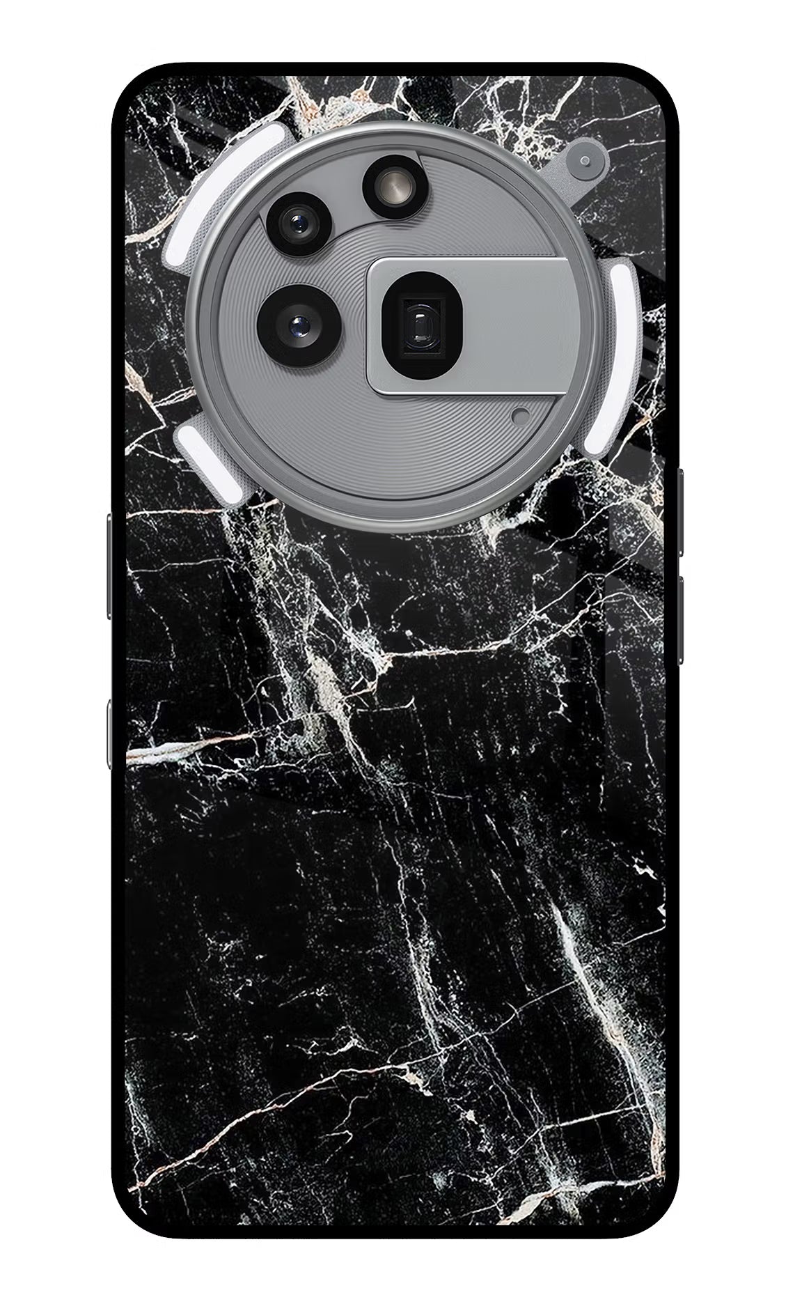 Black Marble Texture Nothing Phone 3a Pro Back Cover