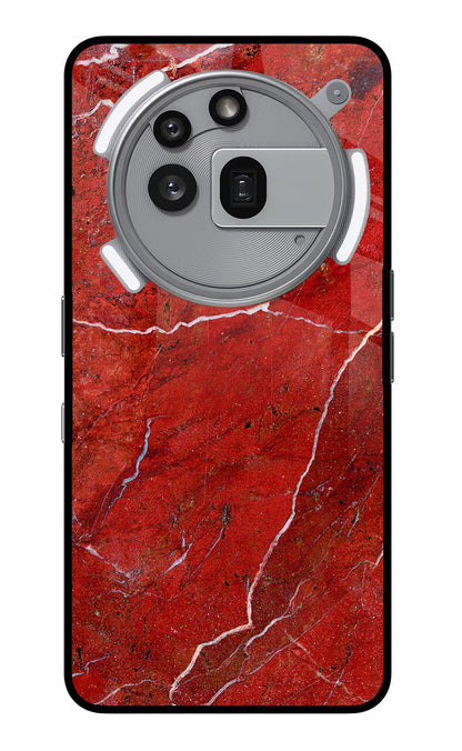 Red Marble Design Nothing Phone 3a Pro Back Cover