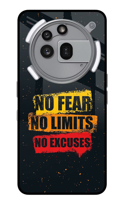 No Fear No Limits No Excuse Nothing Phone 3a Pro Back Cover