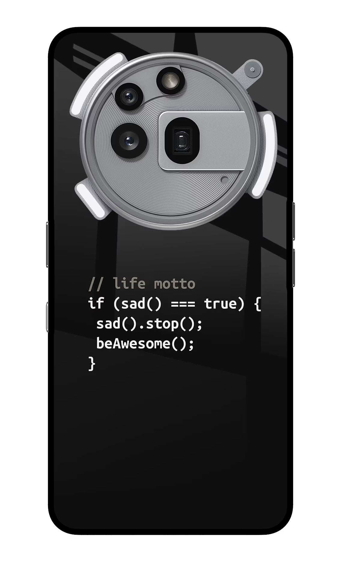 Life Motto Code Nothing Phone 3a Pro Glass Case