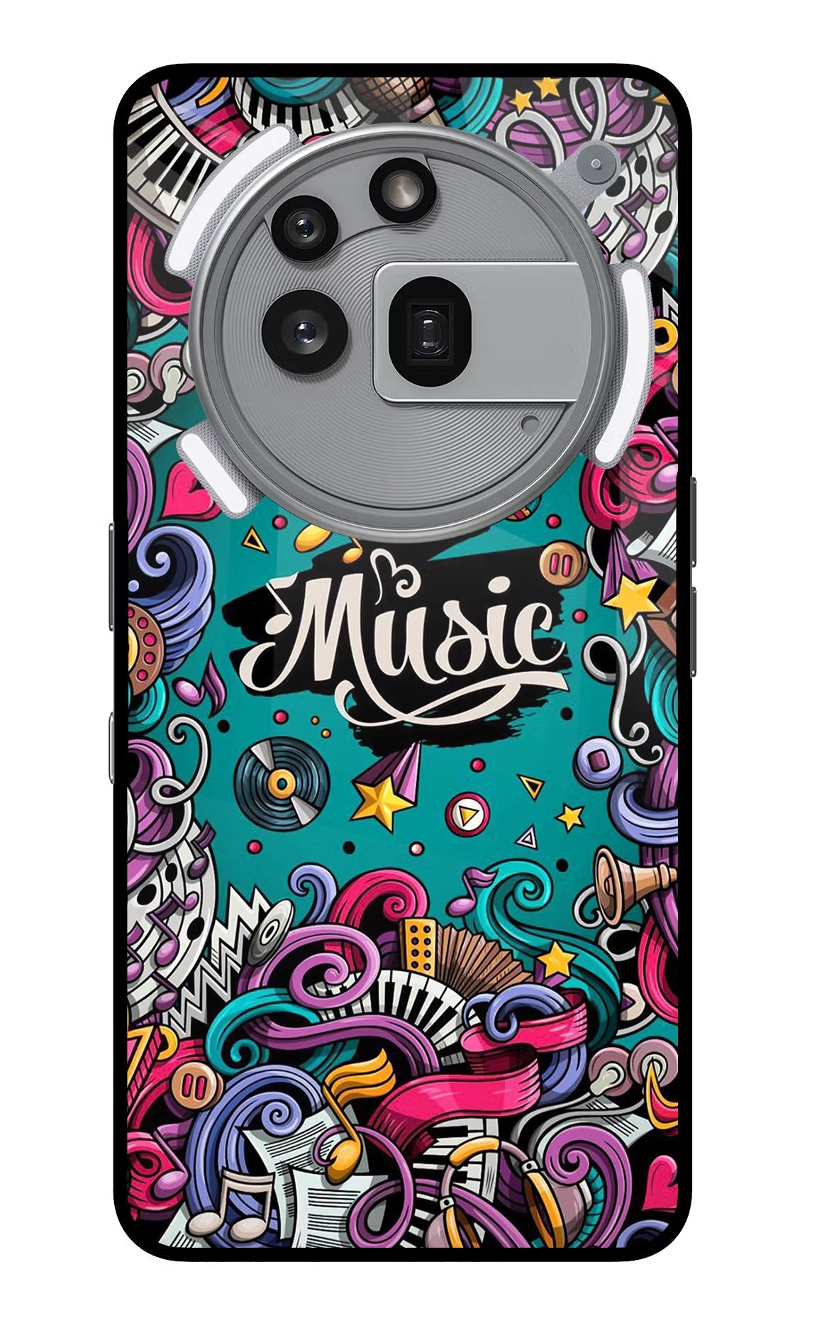Music Graffiti Nothing Phone 3a Pro Glass Case
