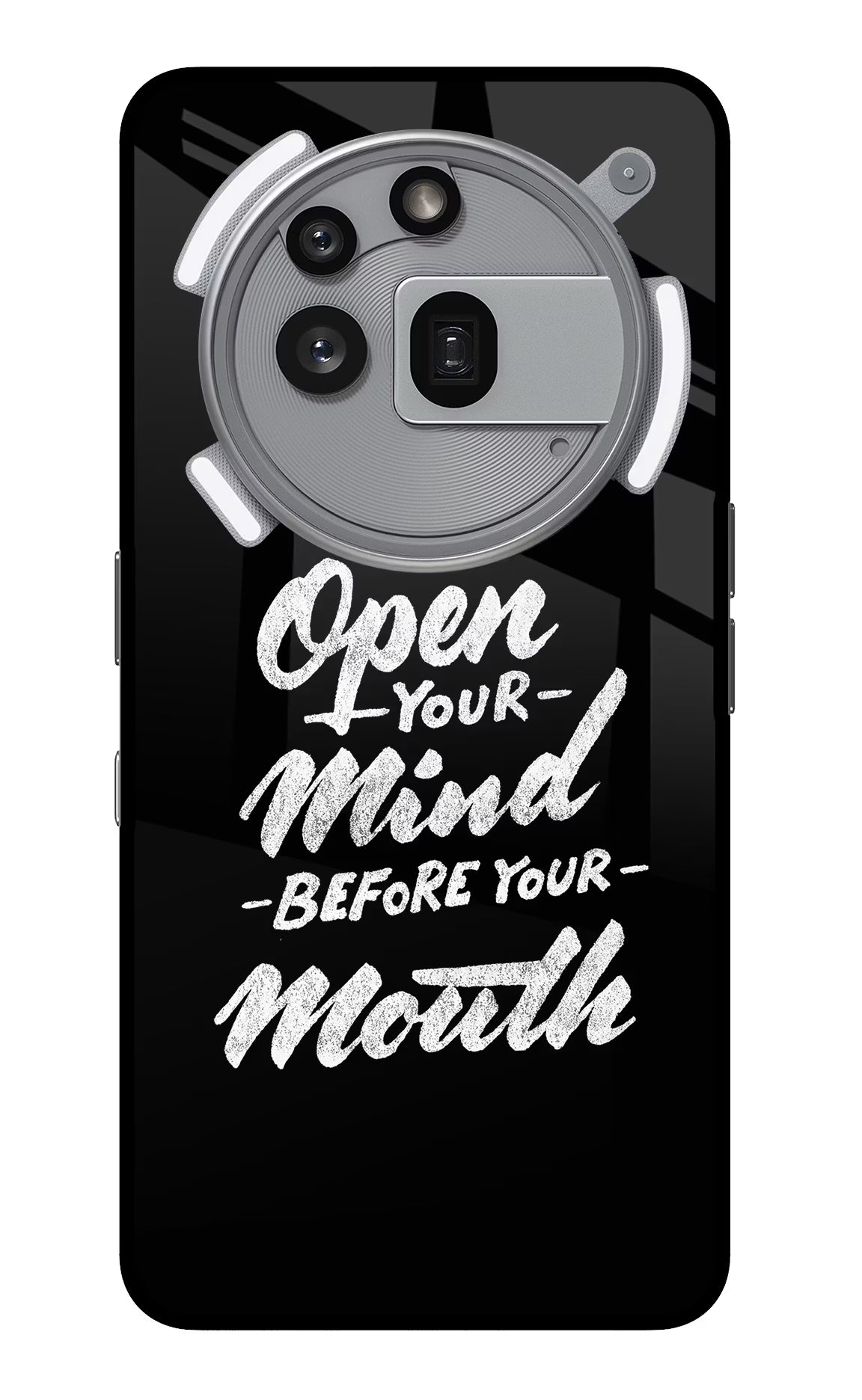 Open Your Mind Before Your Mouth Nothing Phone 3a Pro Glass Case