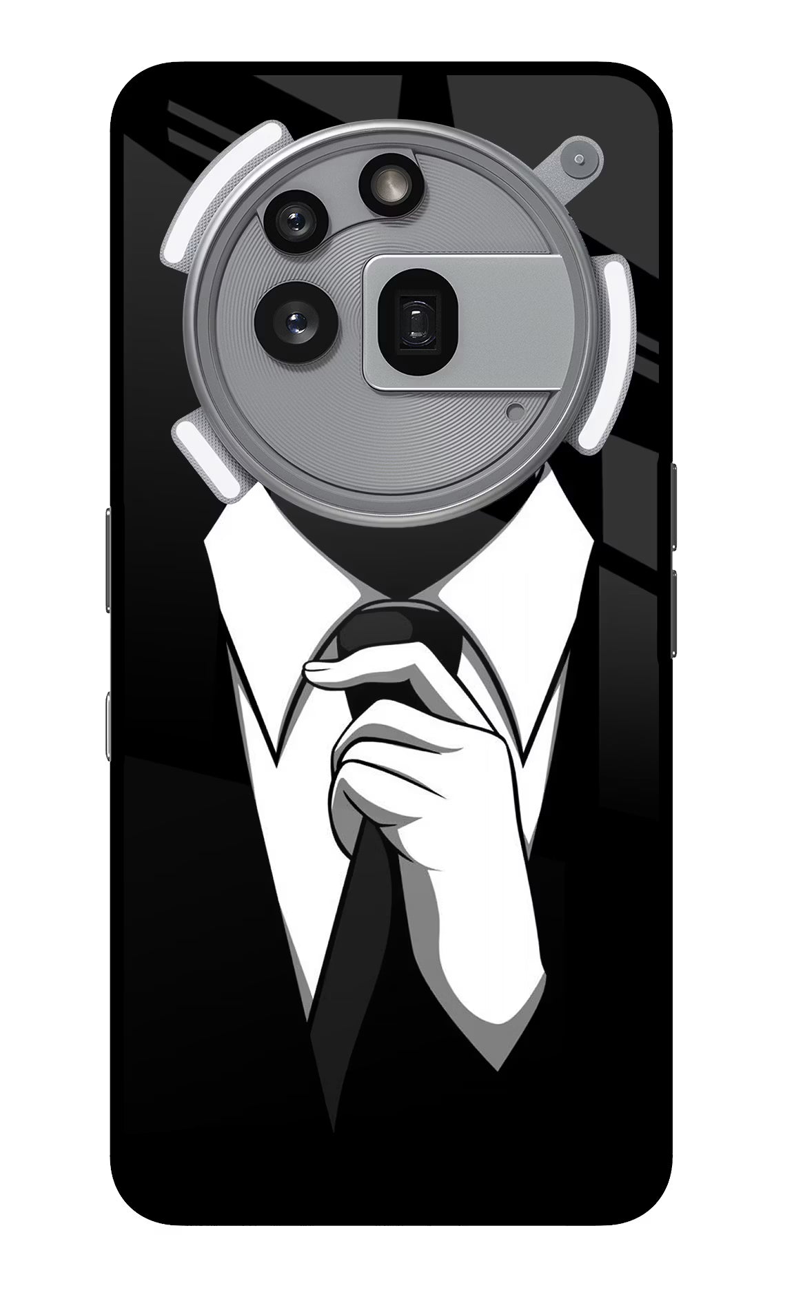 Black Tie Nothing Phone 3a Pro Back Cover