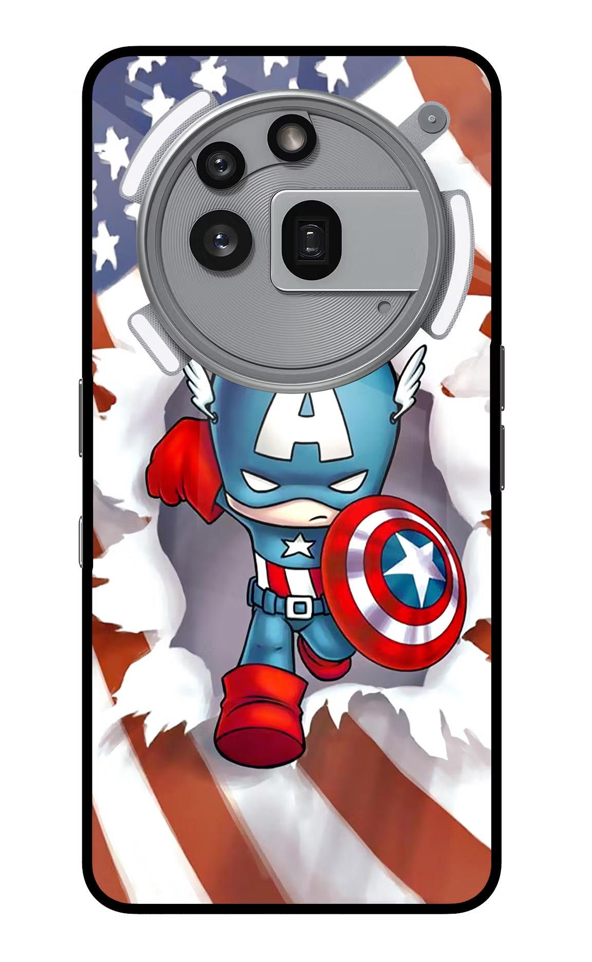 Captain America Nothing Phone 3a Pro Glass Case