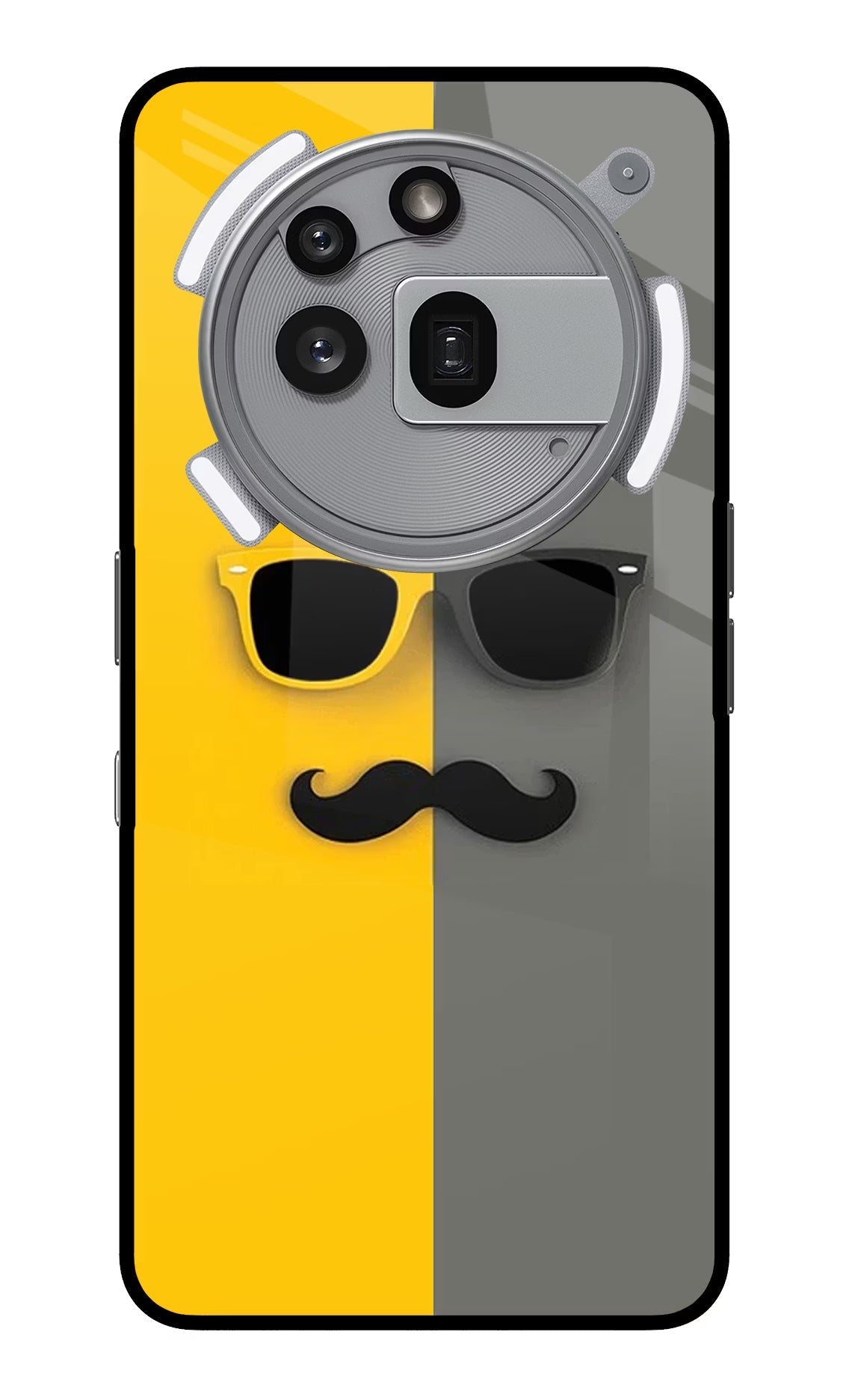 Sunglasses with Mustache Nothing Phone 3a Pro Glass Case