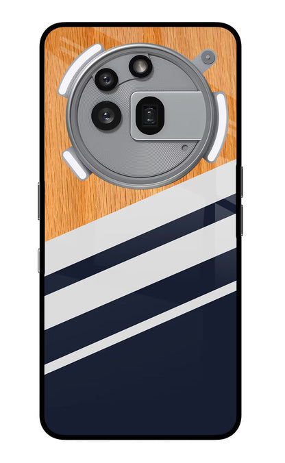 Blue and white wooden Nothing Phone 3a Pro Back Cover
