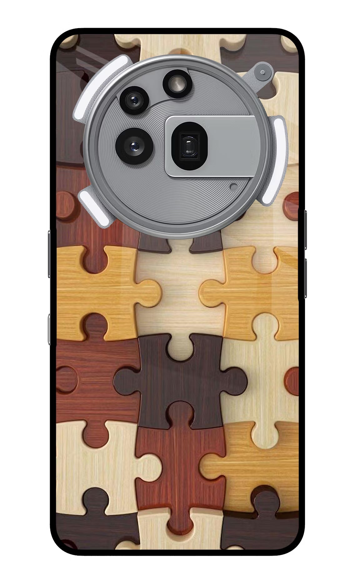 Wooden Puzzle Nothing Phone 3a Pro Back Cover