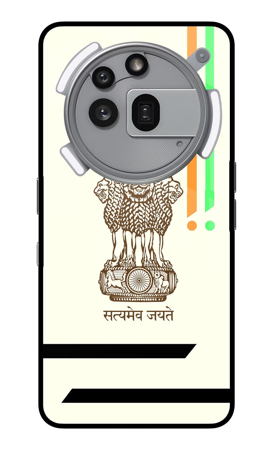 Satyamev Jayate Brown Logo Nothing Phone 3a Pro Back Cover