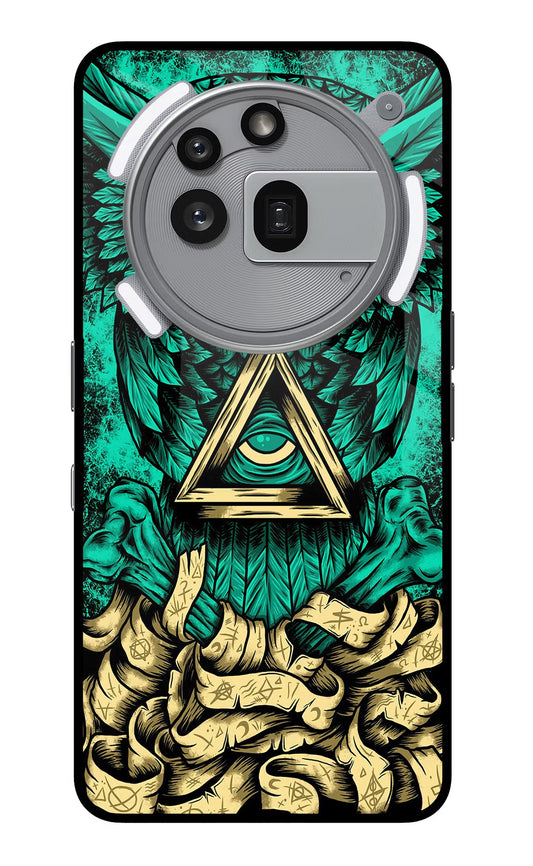 Green Owl Nothing Phone 3a Pro Glass Case