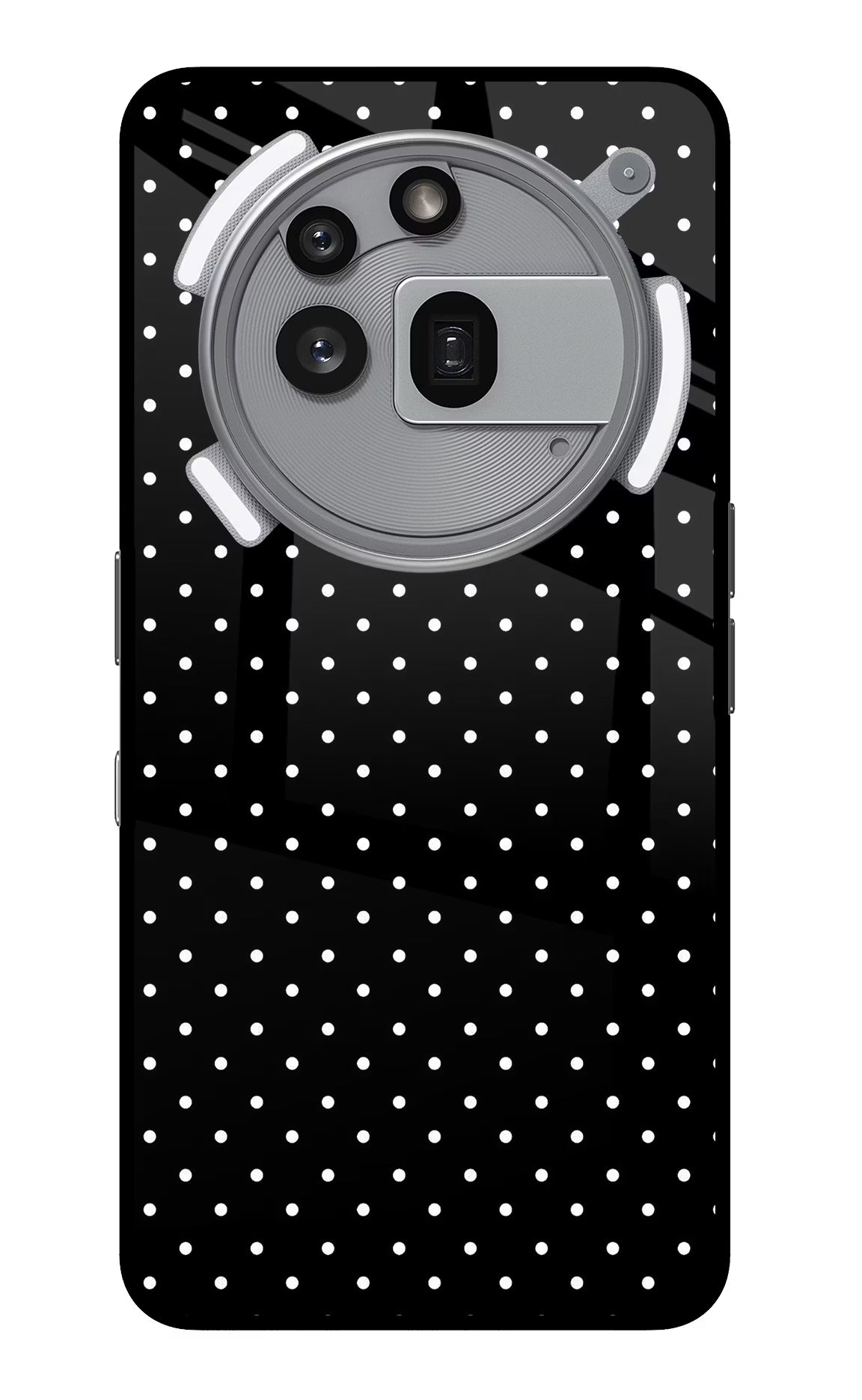 White Dots Nothing Phone 3a Pro Glass Case