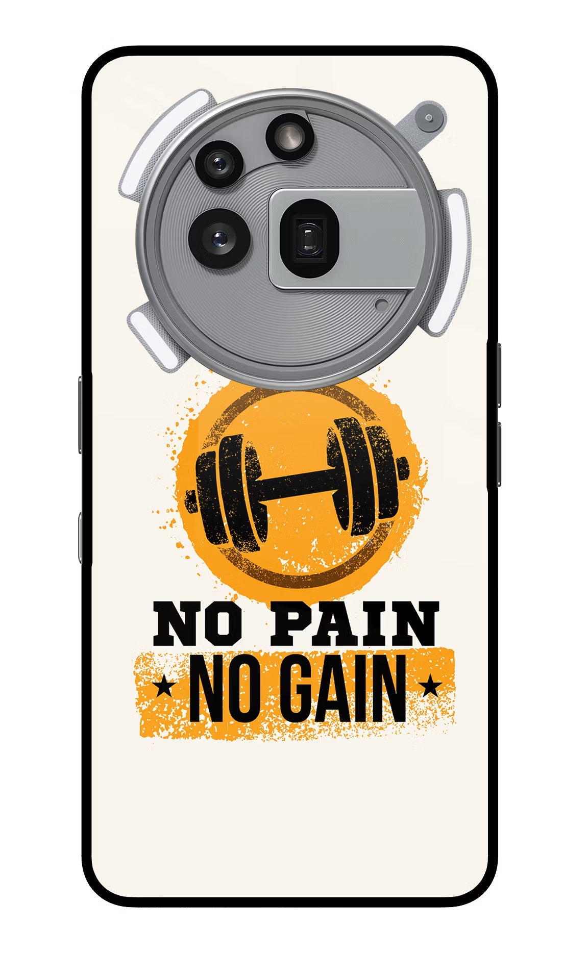 No Pain No Gain Nothing Phone 3a Pro Back Cover