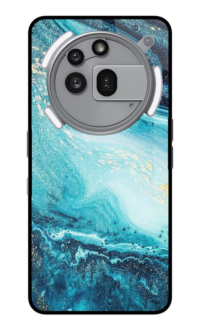Blue Glitter Marble Nothing Phone 3a Pro Back Cover