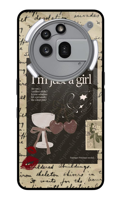 I am just a girl Nothing Phone 3a Pro Back Cover