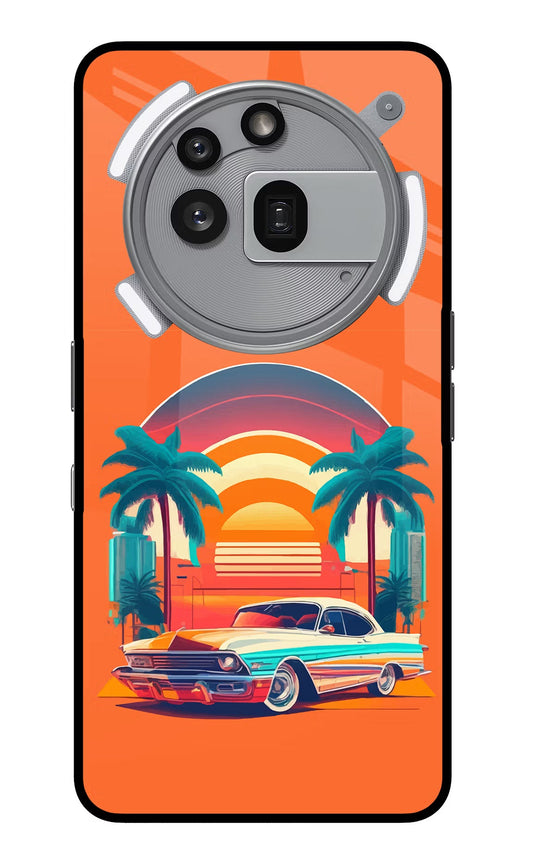 Palm Drive 80s Nothing Phone 3a Pro Glass Case