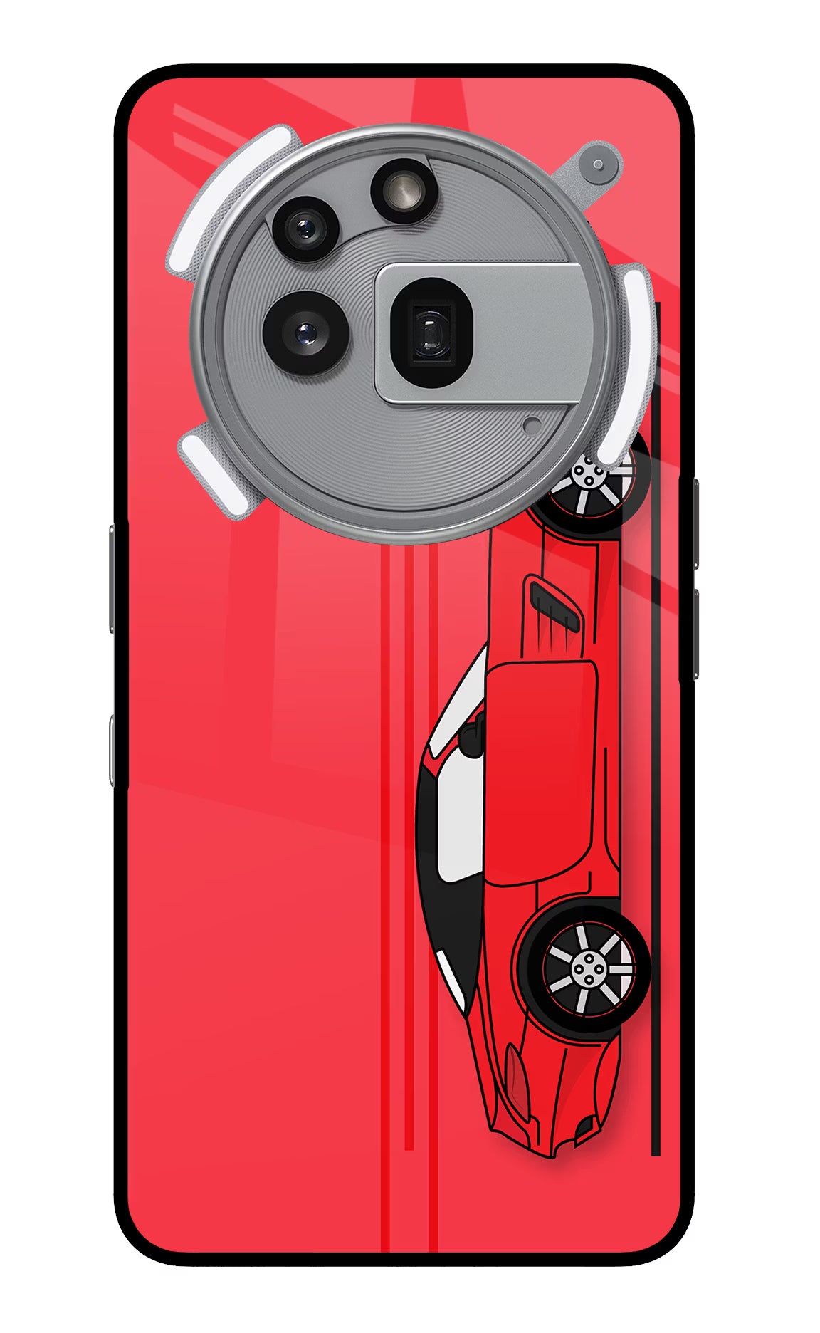 Red Velocity Nothing Phone 3a Pro Back Cover
