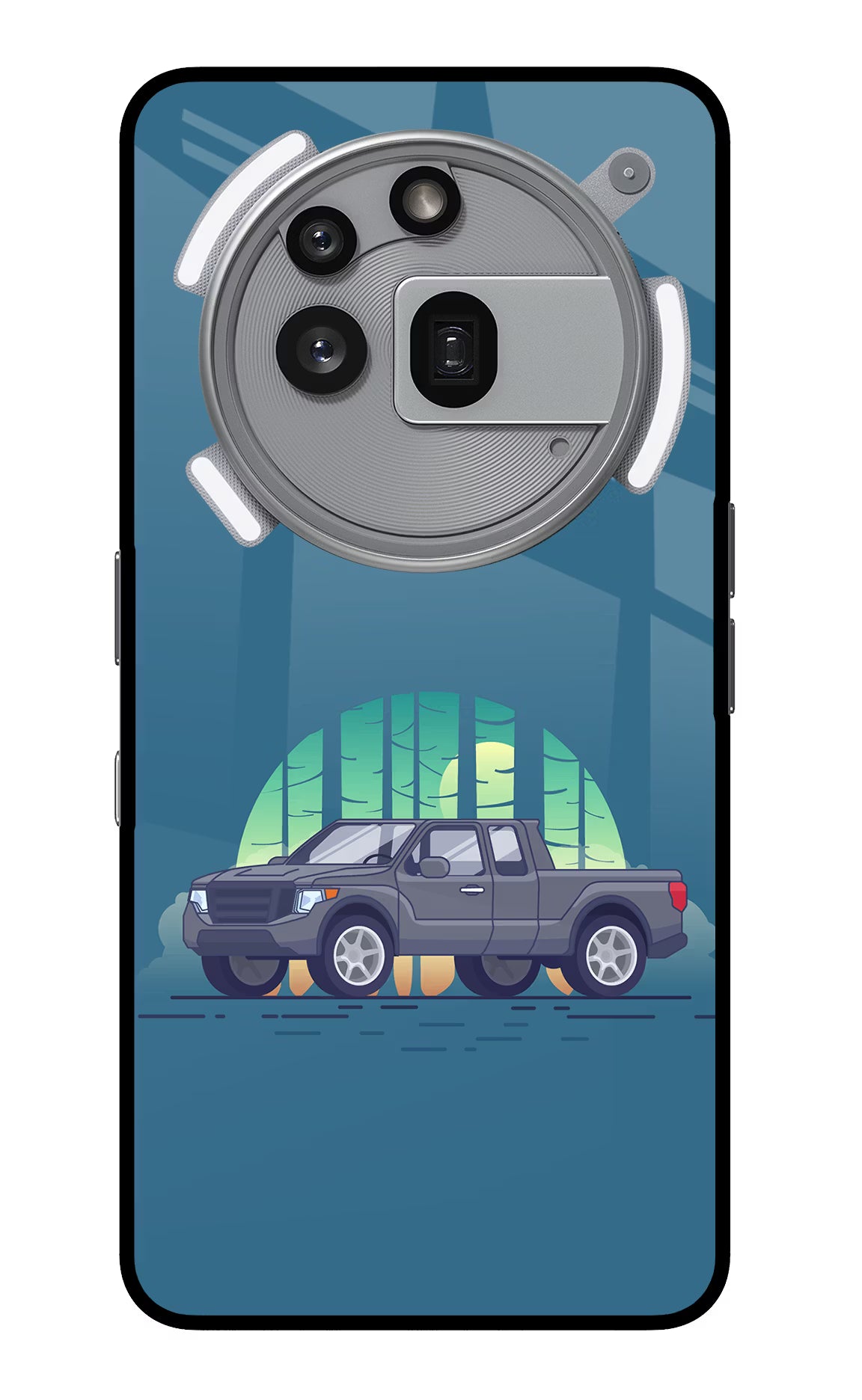 Retro Garage Vibe Nothing Phone 3a Pro Glass Case