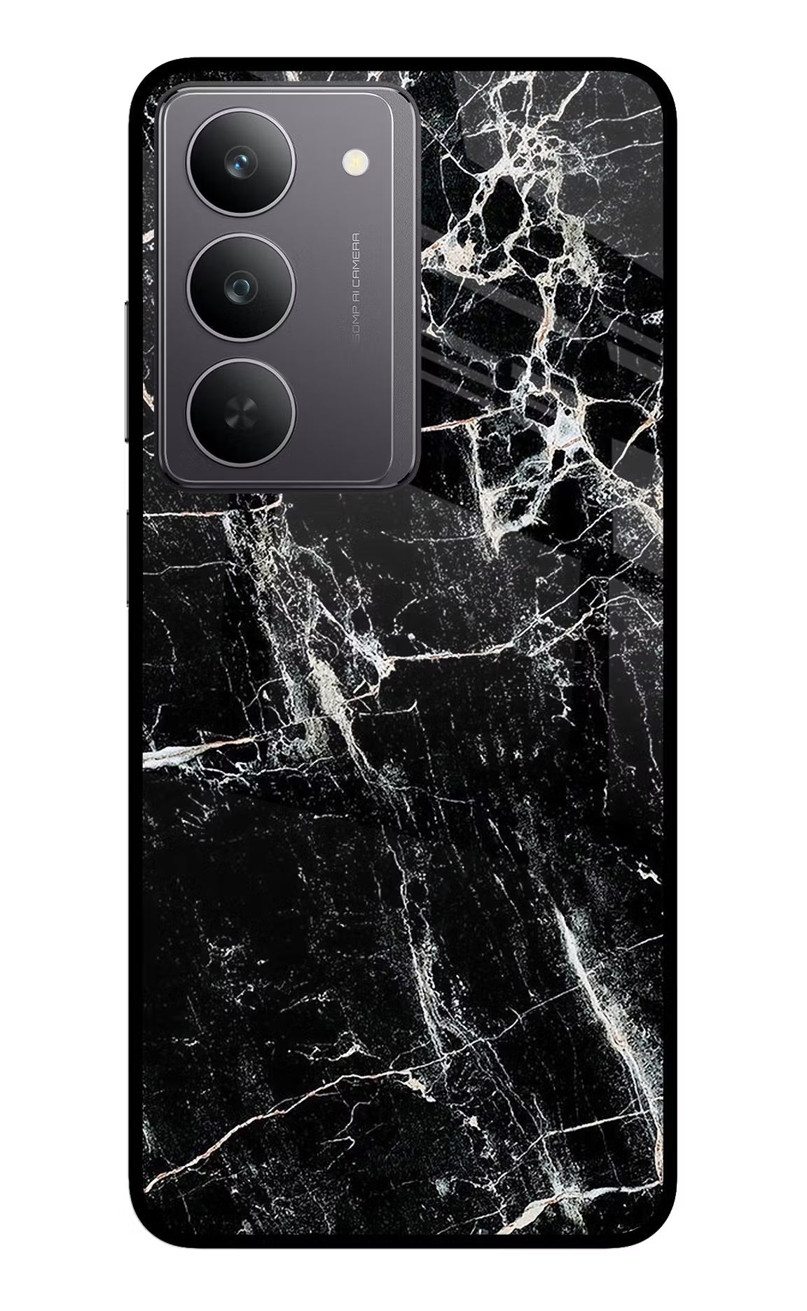 Black Marble Texture Realme 14x 5G Back Cover