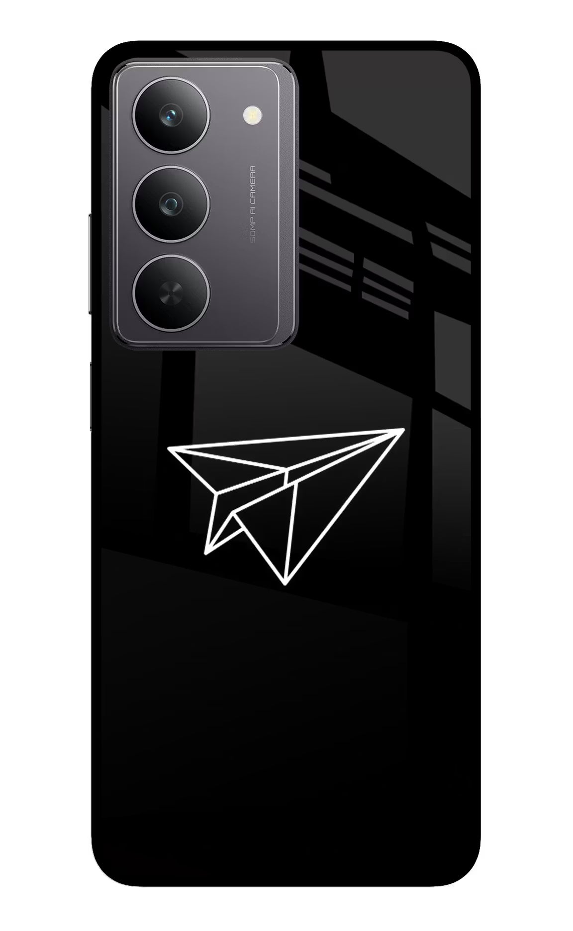 Paper Plane White Realme 14x 5G Back Cover