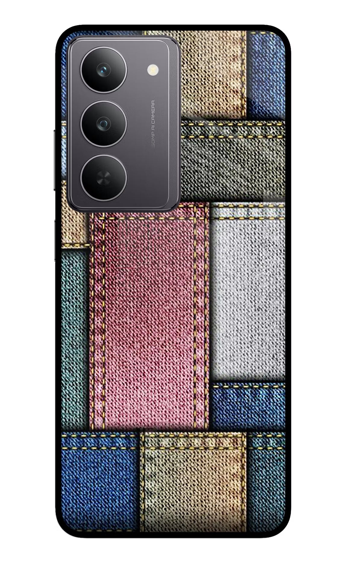 Multicolor Jeans Realme 14x 5G Glass Case