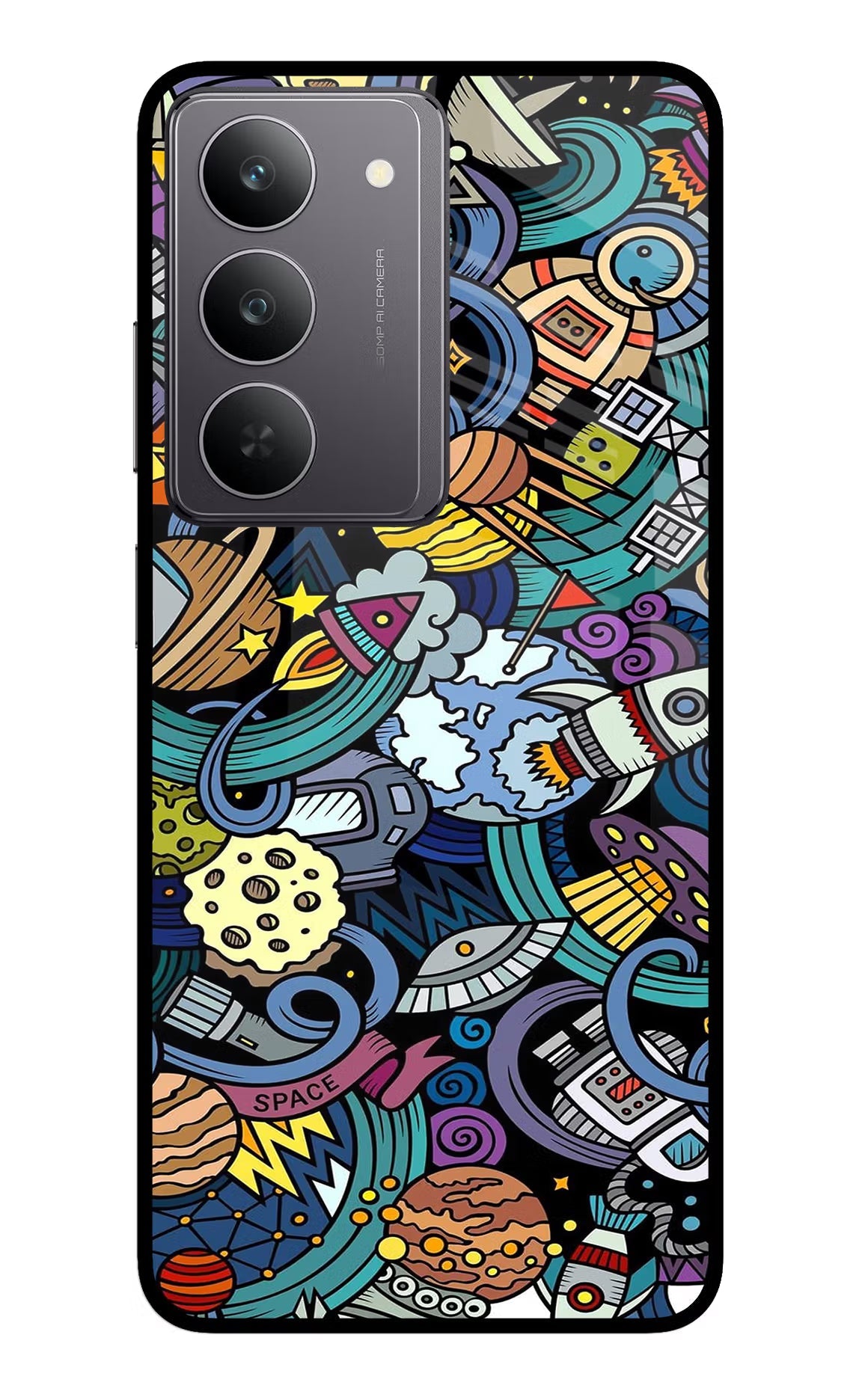 Space Abstract Realme 14x 5G Back Cover