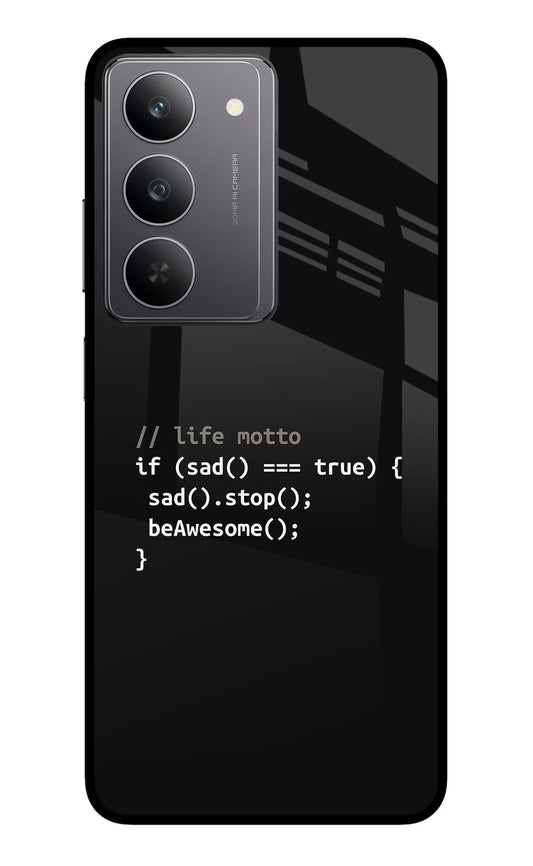 Life Motto Code Realme 14x 5G Glass Case