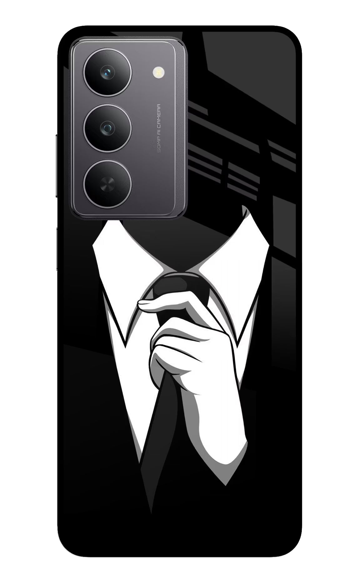 Black Tie Realme 14x 5G Back Cover