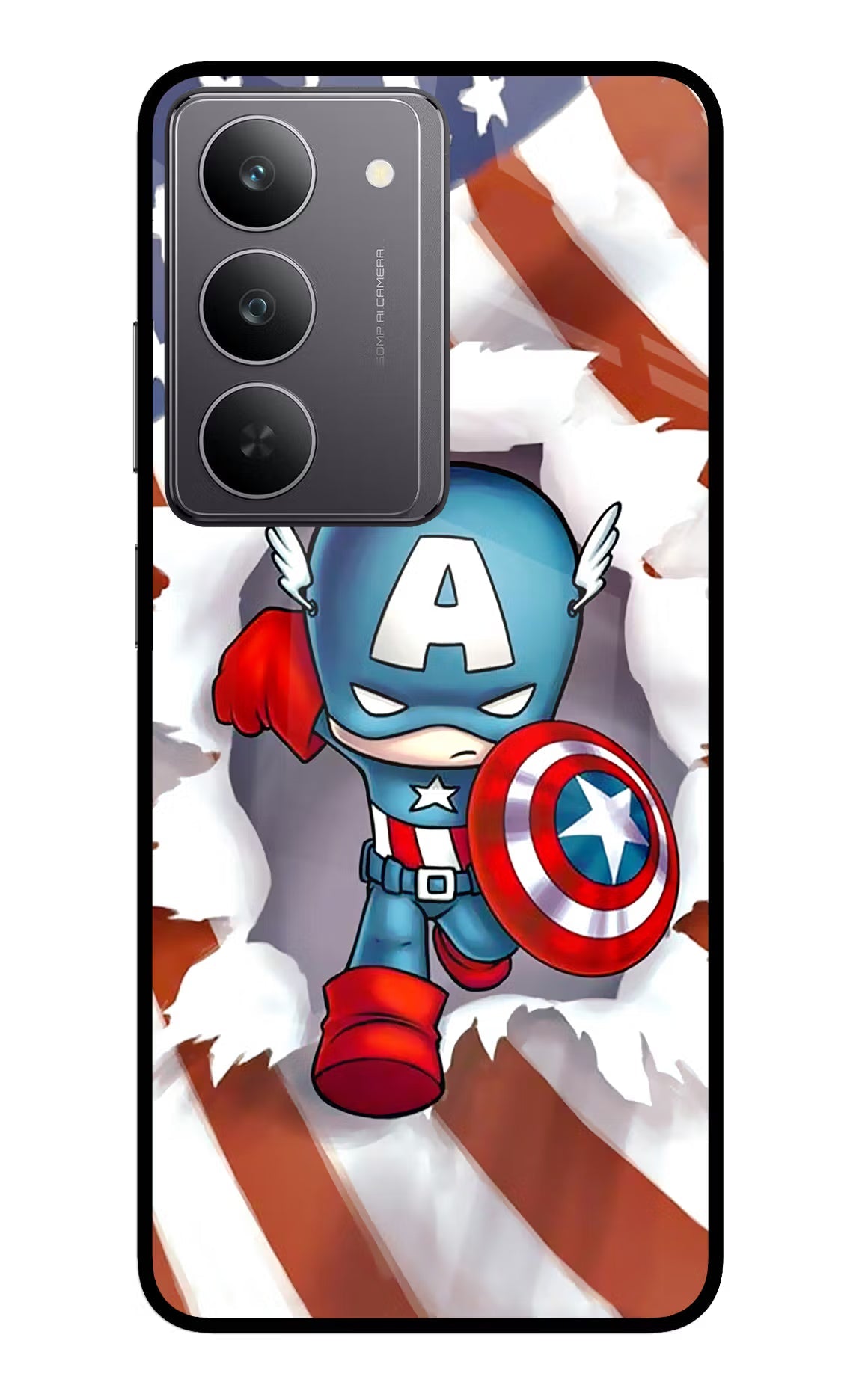 Captain America Realme 14x 5G Glass Case