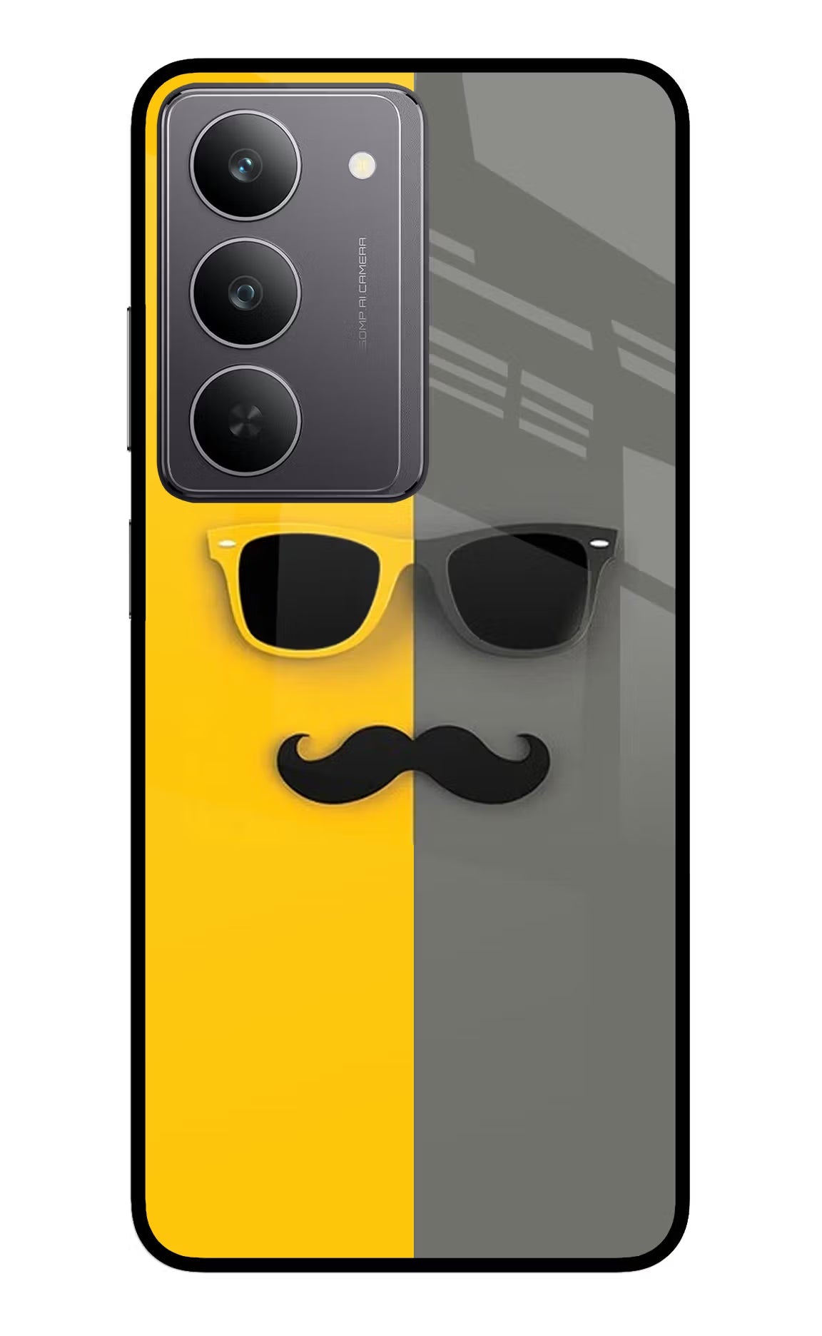 Sunglasses with Mustache Realme 14x 5G Glass Case