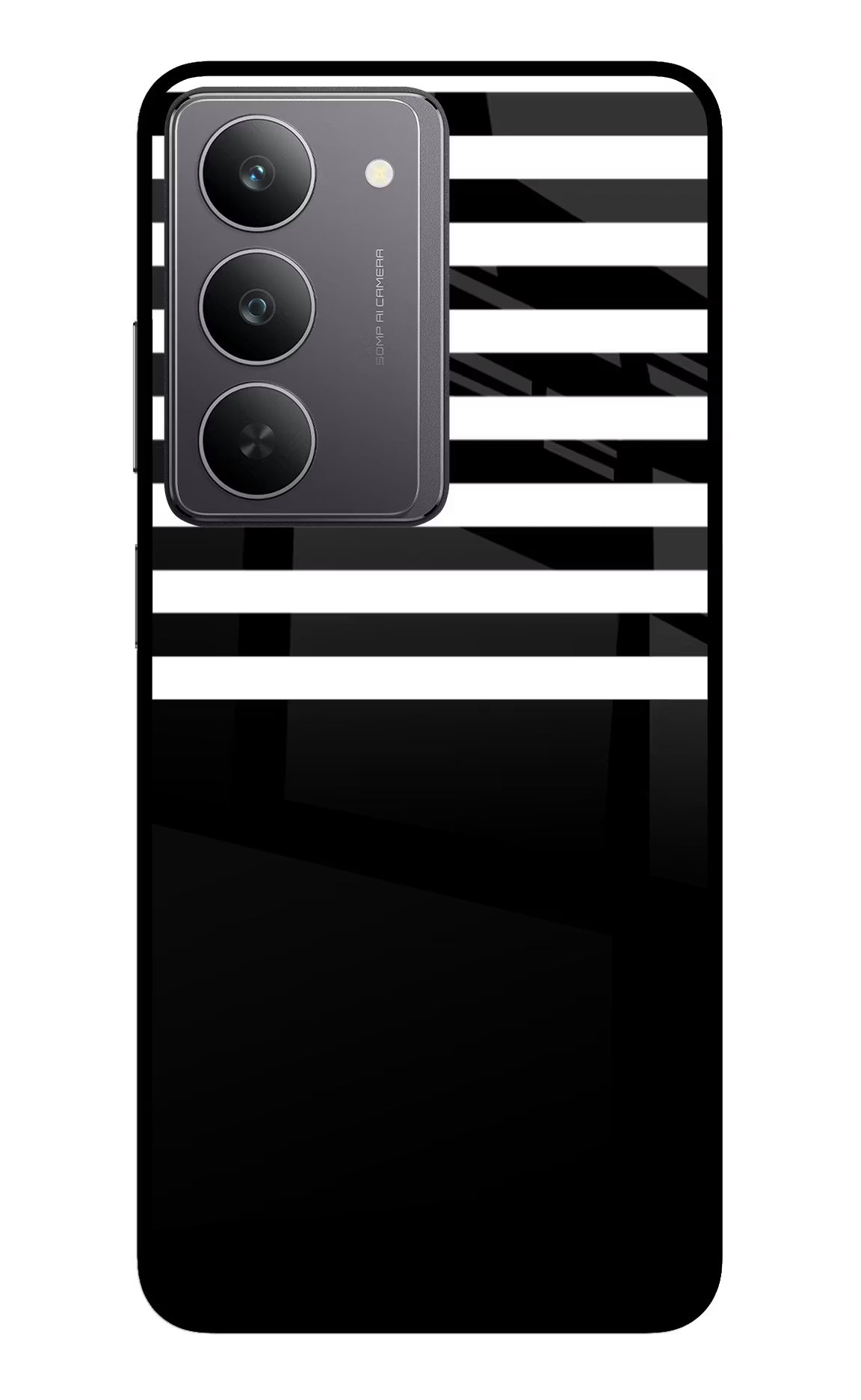 Black and White Print Realme 14x 5G Back Cover