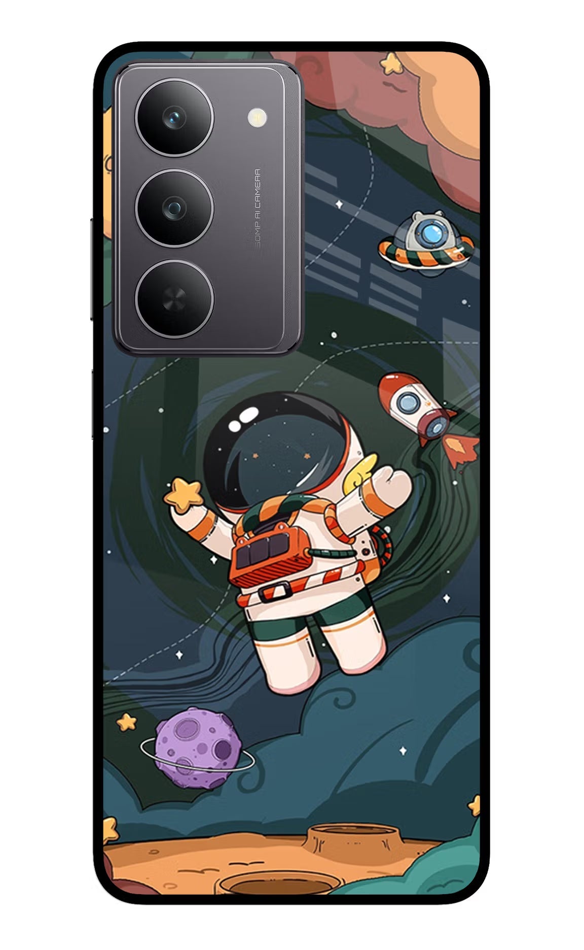 Cartoon Astronaut Realme 14x 5G Back Cover