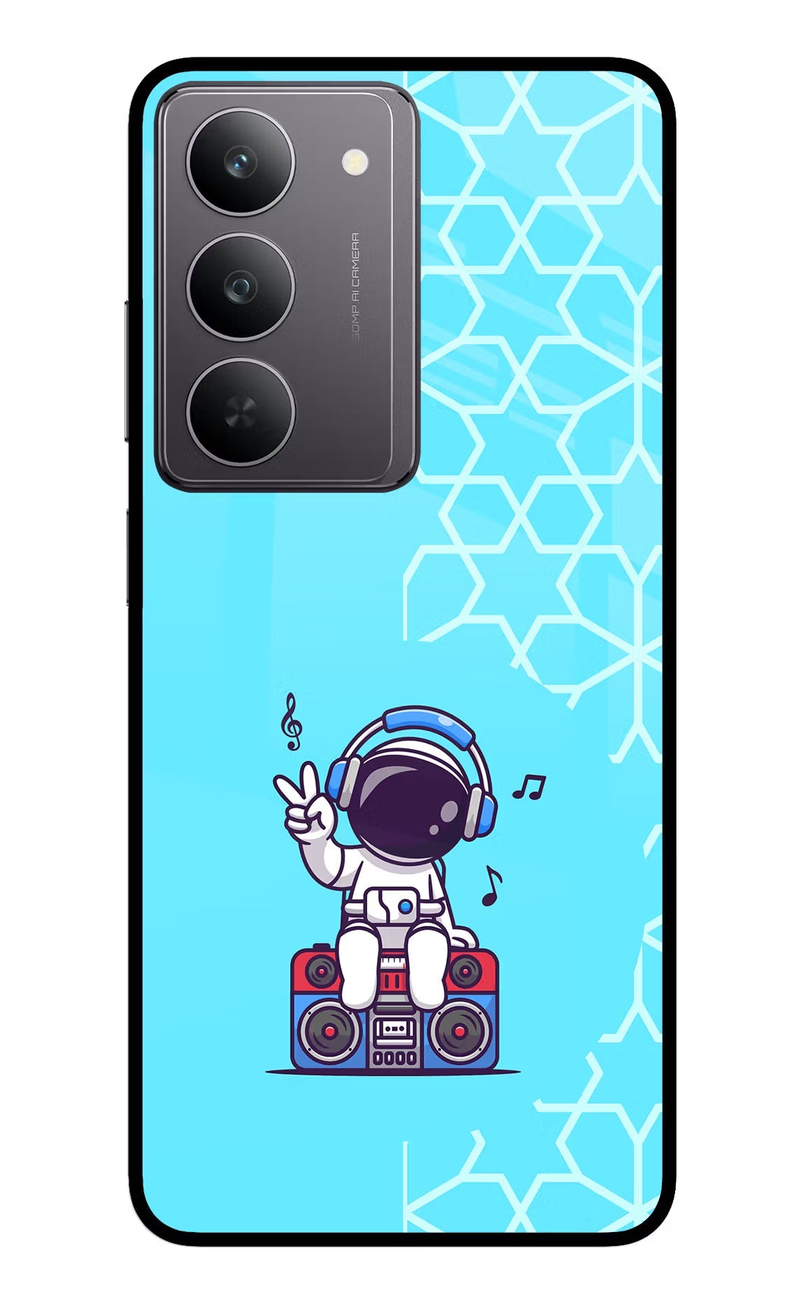 Cute Astronaut Chilling Realme 14x 5G Back Cover