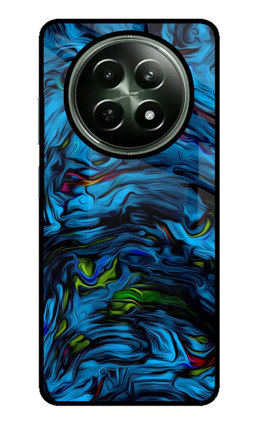 Dark Blue Abstract Realme 12x 5G Glass Case
