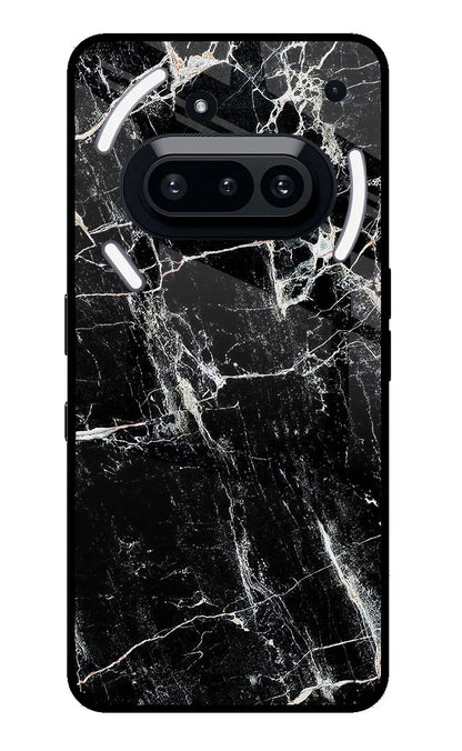 Black Marble Texture Nothing Phone 3A Back Cover
