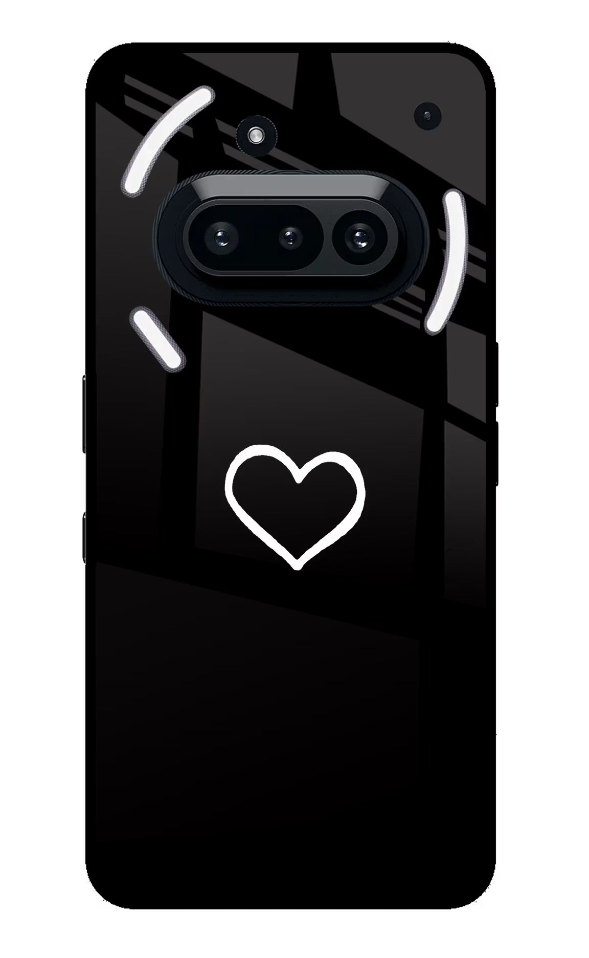 Heart Nothing Phone 3A Glass Case