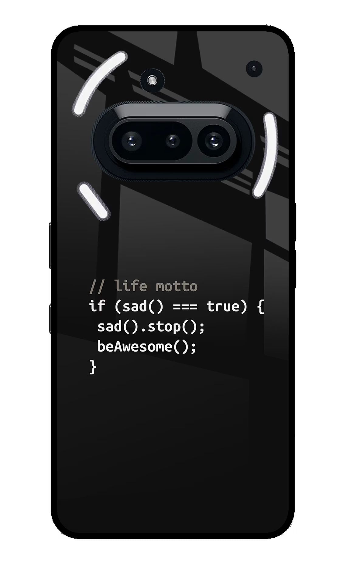 Life Motto Code Nothing Phone 3A Glass Case