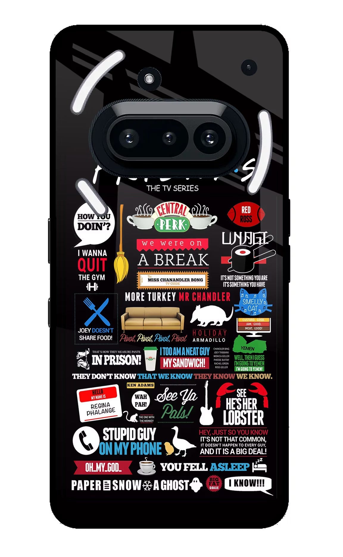 FRIENDS Nothing Phone 3A Glass Case