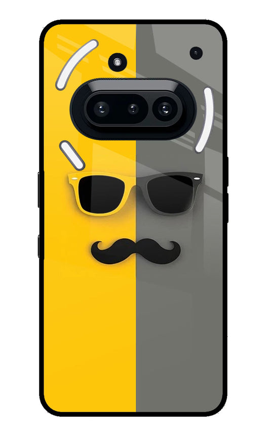 Sunglasses with Mustache Nothing Phone 3A Back Cover