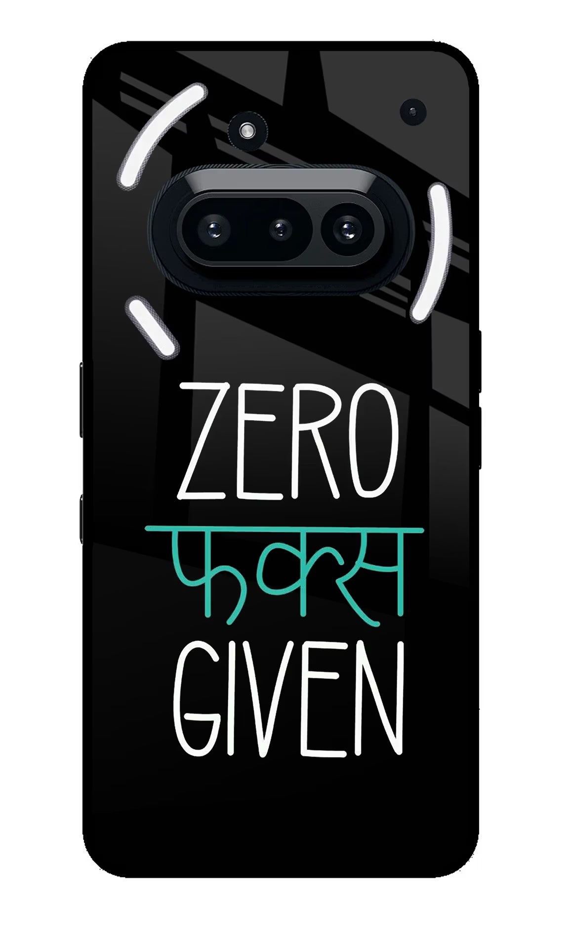 Zero Fucks Given Nothing Phone 3A Glass Case